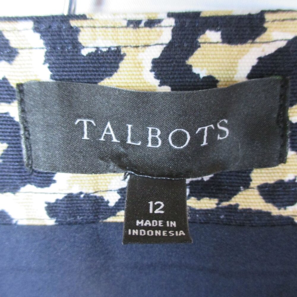 NEW Talbots short A-Line Abstract Cheetah Animal Print Skirt Size 14 Classic - Picture 5 of 6